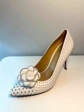 Load image into Gallery viewer, Jeweled White Rose Shoe Clip