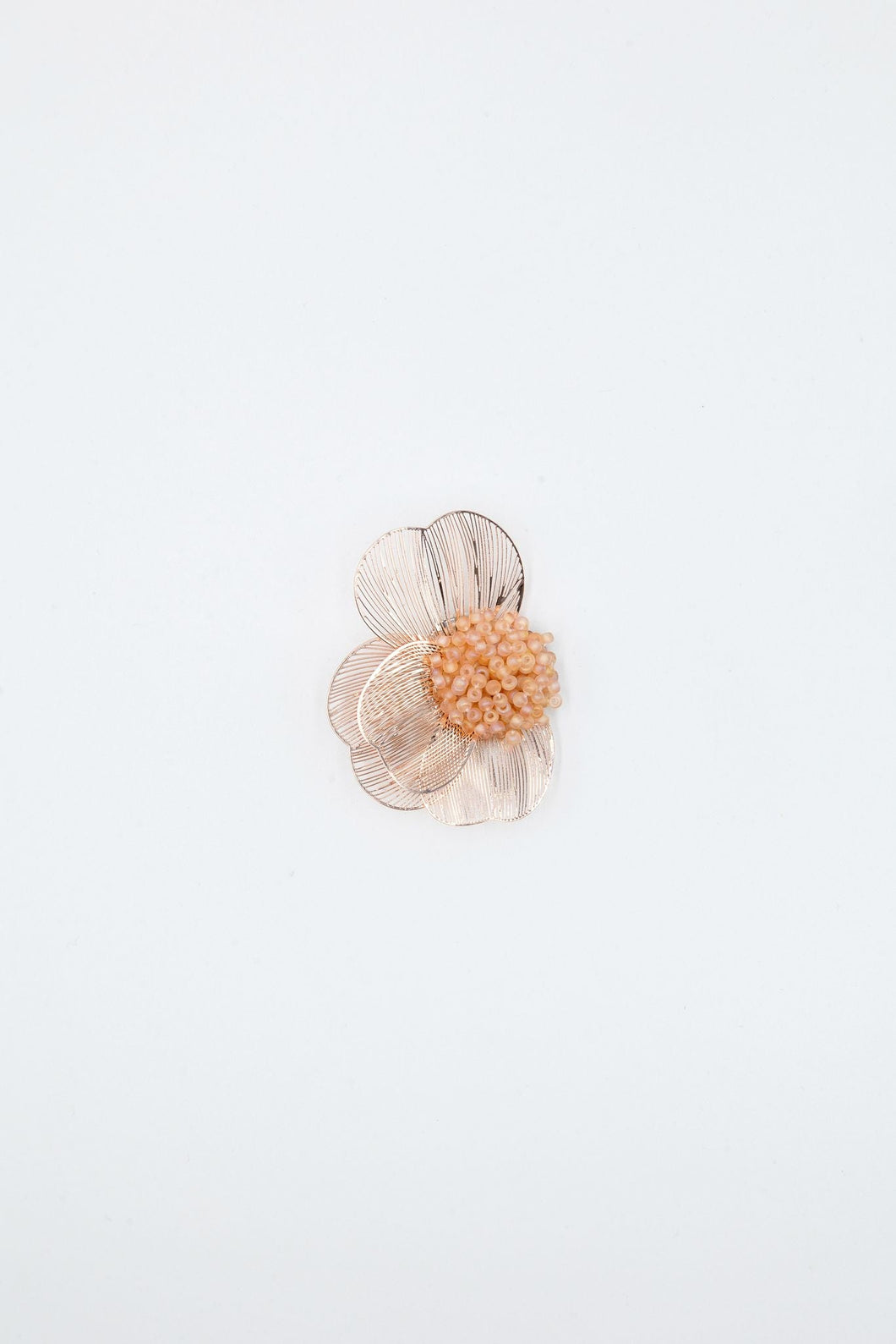 Garden Grace: Peach Floral Shoe Clip - The Krippit