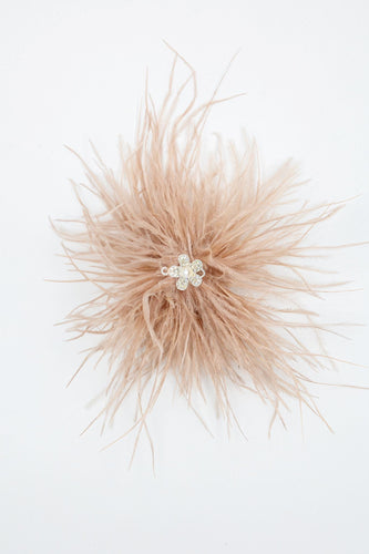 Whimsical Blossom: Pink Feathery Shoe Clip - The Krippit