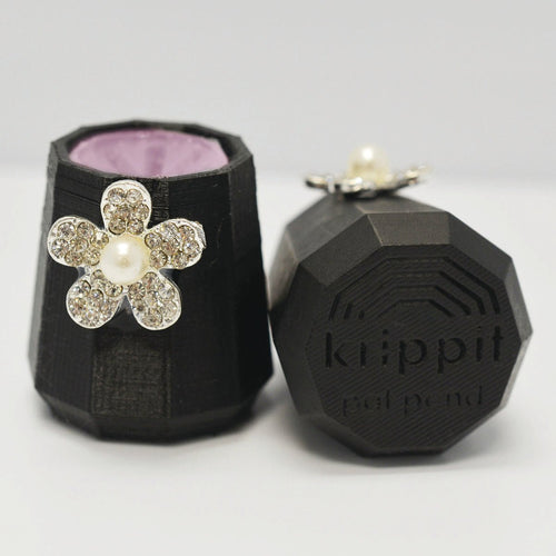 Bijoux Silver Flower (Black/Pink) - The Krippit