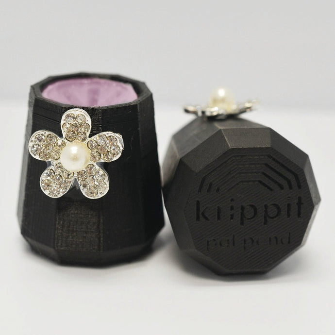 Bijoux Silver Flower (Black/Pink) - The Krippit