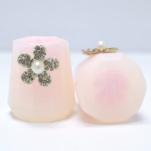 Bijoux Silver Flower (White/Pink) - The Krippit