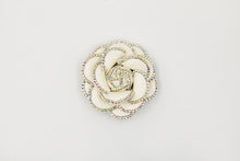 Load image into Gallery viewer, Jeweled White Rose Shoe Clip - The Krippit