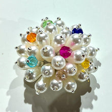 Load image into Gallery viewer, The Bold Blossoms: Bejeweled Pearl Bouquet - The Krippit