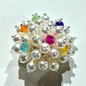 The Bold Blossoms: Bejeweled Pearl Bouquet - The Krippit